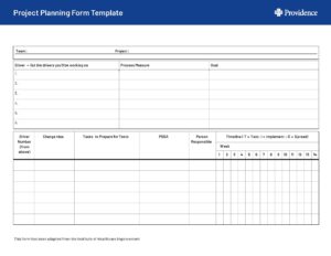 Form: Project Planning Form